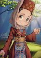 A Girl in a Forest by minum