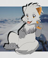 Furry arctic fox
