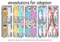 Eeveelutions for adoption (OPEN)(4/5) by pucco