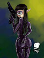 ShimmeringAegis Gwenrose the Wild West Gothic Elf-Cyclops by Drawinit4u