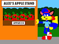 Alex the Fox's Apple Stand by FoxLover2002
