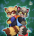 Raccoon buddies by B0g4rt