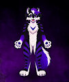 Purple & White Feline/Wolf Anthro Character by emiliajames