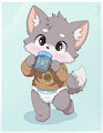 Drinking juice while watching cartoons by ErickYanjiro