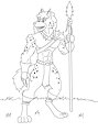 Pathfinder Character: Thargik Dregsdeth, Kholo/Gnoll Fighter by LoneWolf23k
