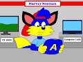 Alex the Fox with Old Computer at Harvey Norman by FoxLover2002
