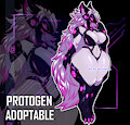 [ADOPTABLE] / Chubby Gravity Goddess Protogen by Serandres