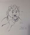 Inktober #1- Apple (Featuring Churchill) by Churchill