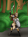 Forest Warrior Wolf by emiliajames