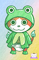 Jibanyan frog by lu15ange7