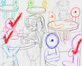 W.I.P. Christmas At Club Rouge YCH# Commission: $30USD Each by MelSky