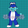 Smurf in a Yoshi costume by Lokiomikuji