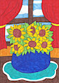 Sunflower Pot by KatarinaTheCat18