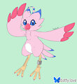 Flitter the Biyomon by LilacBat