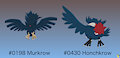 Murkrow and Honchkrow Buttdex Entry