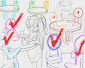 W.I.P. Christmas At Club Rouge YCH# Commission: $30USD Each by MelSky