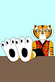 Tigress's feet on the table by TheFurryTree