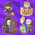 YCH Sale / Chibi Halloween - Slots OPEN 👻🎃 by riorioluu