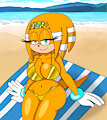 Tikal the Echidna: Shiny New Swimsuit by MasterMochiKun