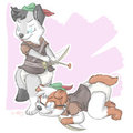 Remi and Loupy Mischief bandits by Loupy