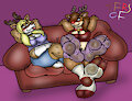 Laid back Reindeer Gals by TheRedSkunk