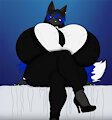 A.I art tests (With my OC) by Bloodino