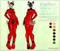 Daphne refsheet commission for Tfia / Latex version by PlangiArt