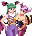 Morrigan and Q-bee by imposterDude