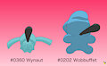 Wynaut Family Buttdex Entry by pichu90