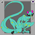 Teal Spotted Reptilicabra Adopt-OPEN by ChaosEye