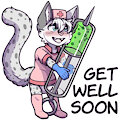 "Get Well Soon" Sticker by ChronoKitten
