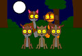 Tracker, Liberty, Nano, Mini and Tot as Werewolves by JohnnytheWolf07