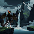 Evelyn staring the mountains by Bellasworld