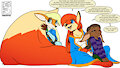 Aelwyn meets Cresta and Emmi by Daaberlicious
