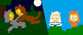 Danny and Sawyer Night as Werecats