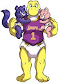 Holding His Caring Babies BY Wellek by showtimeyoshi