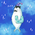 Sleepy baby seal by Hinako20