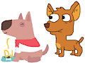 Chihuahua (Ollie's Pack) and Dog (artmoryachok)