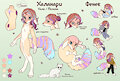 Fursona refsheet by Halanari