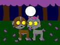 Rubble and Roxi as Werewolves by JohnnytheWolf07