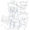 trainer and eggs by shinxcafe