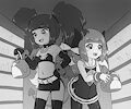 Andrea and Flix go candy hunting by AlloyRabbit