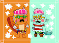 Handy and Russell in Gumball and Darwin Watterson's Princess Tiaras by MVCFan1946