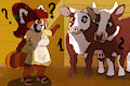 INKTOBER 2026 - DAY 19 - WAIT...WHICH ON DID I MILK FIRST? (PROMPT:CONFUSED) by SankasRedPanda