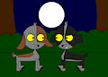 Al and Rex as Werewolves
