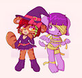 Witch Cat and Mummy Dog by Chimi
