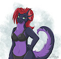 Sketch Commission Lizard Girl