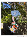 Grabbed by the Tail Keychain by CoffeeFly