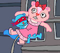 Splendid Saves Giggles in a Pink Dress by MVCFan1946