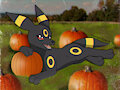 Umbreon with pumpkins by DarlanSpace